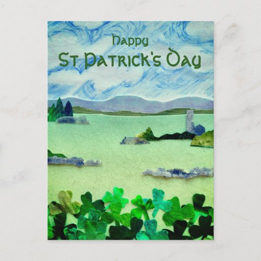 Sint Patrick's Day Shamrock Green Landscape Briefkaart (Voorkant)