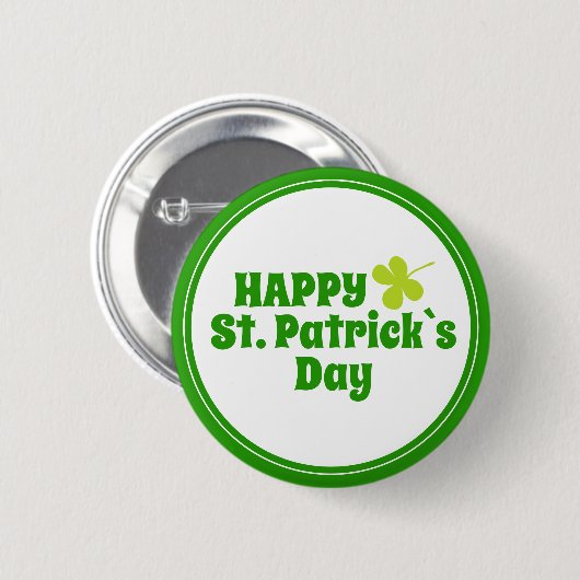 Sint Patrick's day Shamrock Green Ronde Button 5,7 Cm (Voorkant /achterkant)