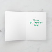 Sint Patrick's Day Shamrock Green White Pattern Feestdagen Kaart (Binnen)
