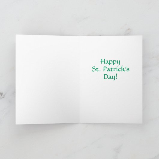 Sint Patrick's Day Shamrock Green White Pattern Feestdagen Kaart (Binnen)