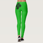 Sint Patrick's Day Shamrock Heart Leggings 2 (Achterkant)