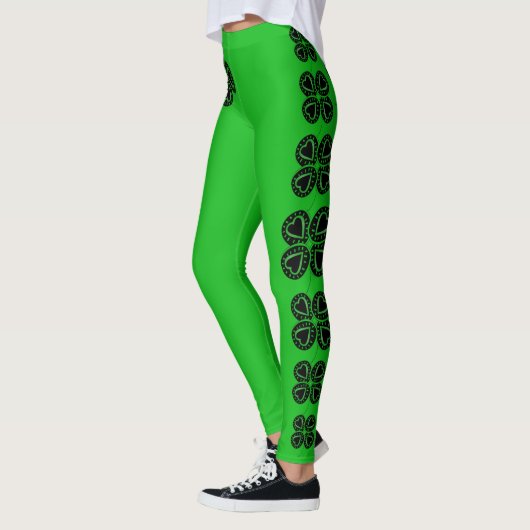 Sint Patrick's Day Shamrock Heart Leggings 2 (Links)