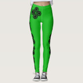 Sint Patrick's Day Shamrock Heart Leggings 2 (Voorkant)