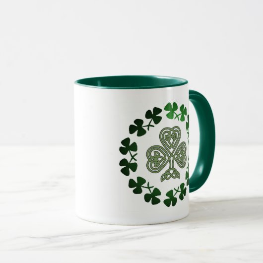 Sint-Patrick's Day Shamrock-koffiekreeften & drink Mok (Voorkant rechts)