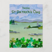 Sint Patrick's Day Shamrock Landscape Briefkaart (Voorkant)