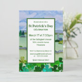 Sint Patrick's Day Shamrock Landscape Kaart (Staand voorkant)