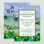 Sint Patrick's Day Shamrock Landscape Kaart (Voorkant / Achterkant)