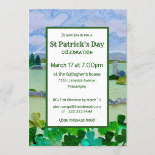 Sint Patrick's Day Shamrock Landscape Kaart