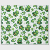 Sint-Patrick's Day Shamrock Leprechaun's Pet Green Cadeaupapier (Vlak)