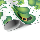 Sint-Patrick's Day Shamrock Leprechaun's Pet Green Cadeaupapier (Rol Hoek)