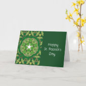 Sint Patrick's Day Shamrock Luck van de Irish Kaart (Gele Bloem)