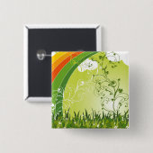 Sint Patrick's Day Shamrock Lucky Clovers Button (Voorkant /achterkant)