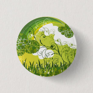 Sint Patrick's Day Shamrock Lucky Clovers Button