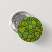 Sint Patrick's Day Shamrock Lucky Clovers Button (Voorkant /achterkant)