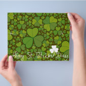 Sint Patrick's Day Shamrock Lucky Clovers Leaves Flyer (Hand)