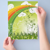 Sint Patrick's Day Shamrock Lucky Clovers Leaves Flyer (Hand)