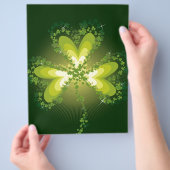 Sint Patrick's Day Shamrock Lucky Clovers Leaves Flyer (Hand)