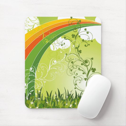 Sint Patrick's Day Shamrock Lucky Clovers Leaves Muismat (Met muis)