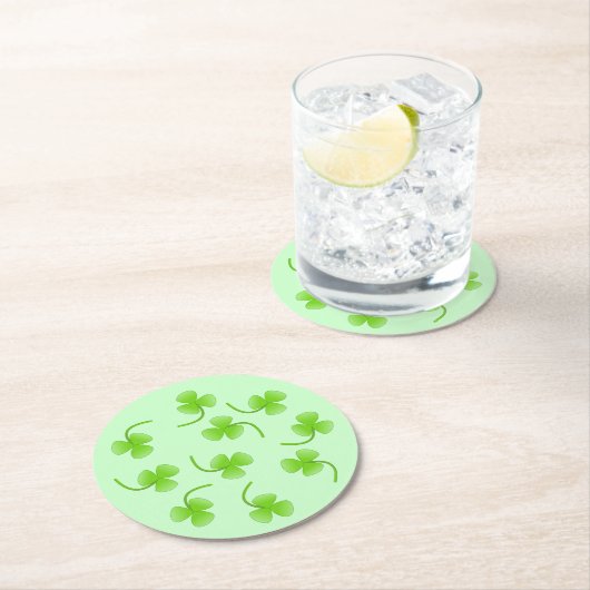 Sint-Patrick's Day Shamrock Paper Onderzetter (Insitu)