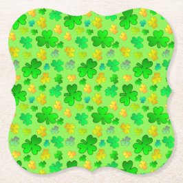 Sint-Patrick's Day Shamrock Paper Onderzetter