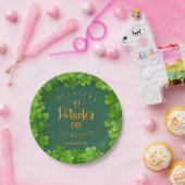 Sint Patrick's Day Shamrock Party Papieren Bordje (Feest)