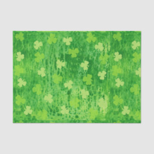 Sint-Patrick's Day Shamrock Pattern-document Tissuepapier