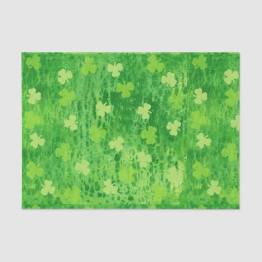 Sint-Patrick's Day Shamrock Pattern-document Tissuepapier (Voorkant)