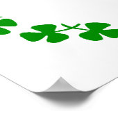 Sint-Patrick's Day Shamrock Ring Poster (Hoek)