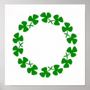 Sint-Patrick's Day Shamrock Ring Poster
