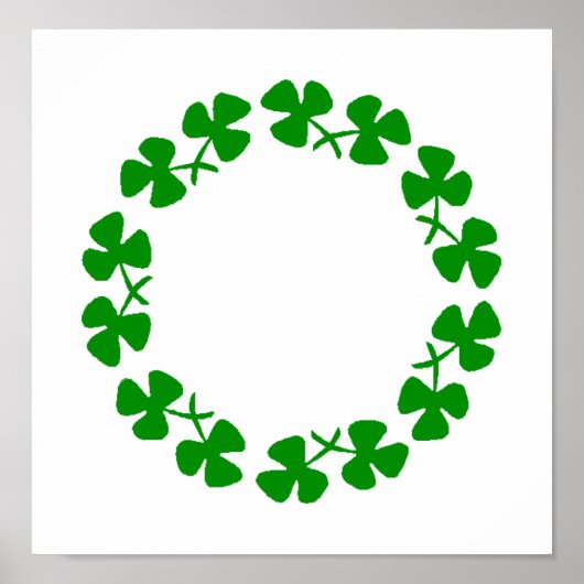 Sint-Patrick's Day Shamrock Ring Poster (Voorkant)