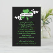 Sint Patrick's Day Shamrock Uitnodiging (Staand voorkant)