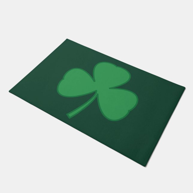 Sint Patrick's Day Shamrock Welcome Doormat Rug Deurmat (Schuin)