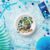 Sint-Patrick's Day Shamrocks and Coins Papieren Kommen (Feest)