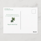 Sint Patrick's Day Shamrocks Briefkaart (Achterkant)