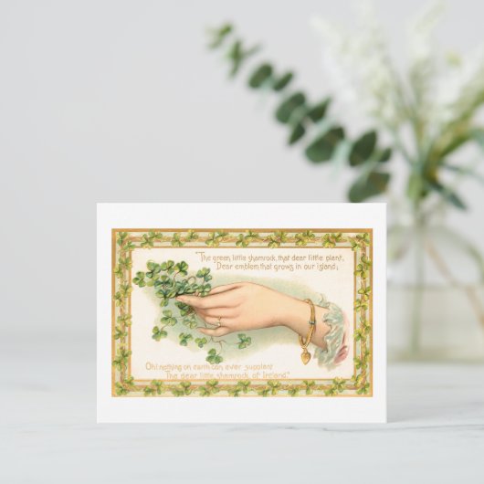 Sint Patrick's Day Shamrocks Briefkaart (Staand voorkant)