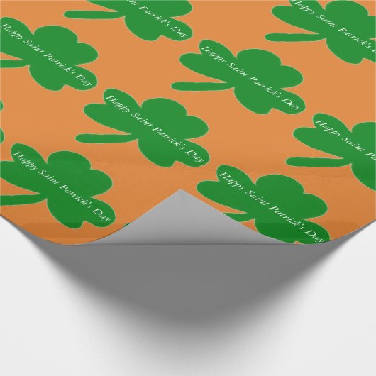 Sint Patrick's Day Shamrocks Cadeaupapier (Hoek)