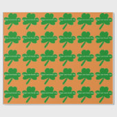 Sint Patrick's Day Shamrocks Cadeaupapier (Vlak)