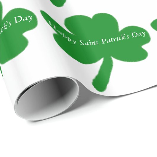 Sint Patrick's Day Shamrocks Cadeaupapier (Rol Hoek)