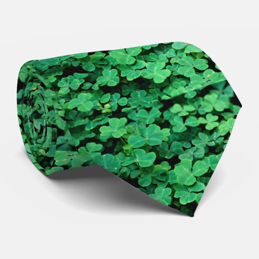 Sint-Patrick's Day shamrocks/clovers Stropdas (Opgerold)