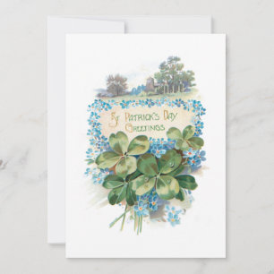 Sint Patrick's Day Shamrocks Feestdagenkaart