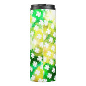 Sint-Patrick's Day Shamrocks Green Ink Splatter Thermosbeker (Achterkant)