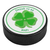 Sint-Patrick's Day Shamrocks Hockey Puck (3/4)