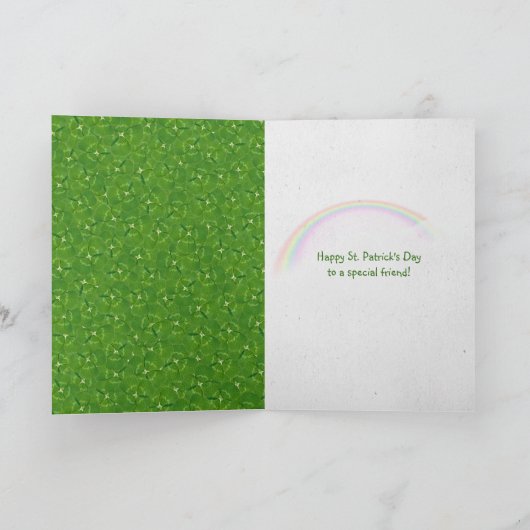 Sint-Patrick's Day shamrocks Kaart (Binnen)