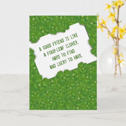 Sint-Patrick's Day shamrocks Kaart (Gele Bloem)