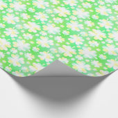 Sint Patrick's Day Shamrocks Retro Waterverf Cadeaupapier (Hoek)