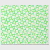 Sint Patrick's Day Shamrocks Retro Waterverf Cadeaupapier (Vlak)