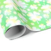 Sint Patrick's Day Shamrocks Retro Waterverf Cadeaupapier (Rol Hoek)