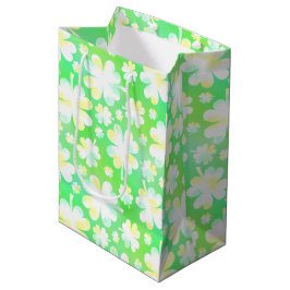 Sint Patrick's Day Shamrocks Retro Waterverf Medium Cadeauzakje