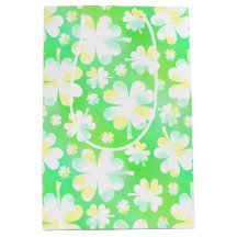 Sint Patrick's Day Shamrocks Retro Waterverf