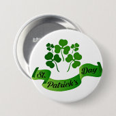 Sint-Patrick's Day shamrocks Ronde Button 7,6 Cm (Voorkant /achterkant)